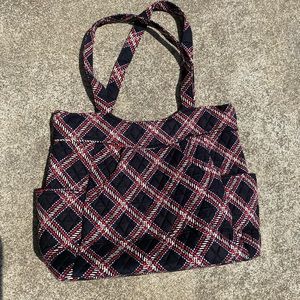 Vera Bradley Plaid Pleated Tote